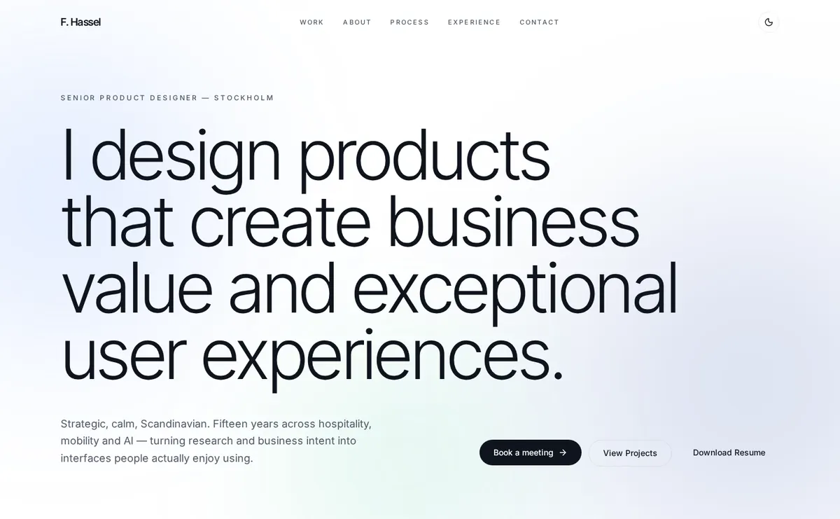 Premium Design Showcase — Product design / UX-portfolio